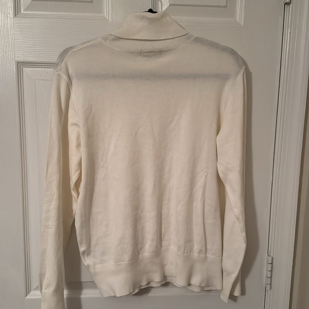 H&M Fine-knit Turtleneck Sweater Size L Color White - Picture 6 of 8